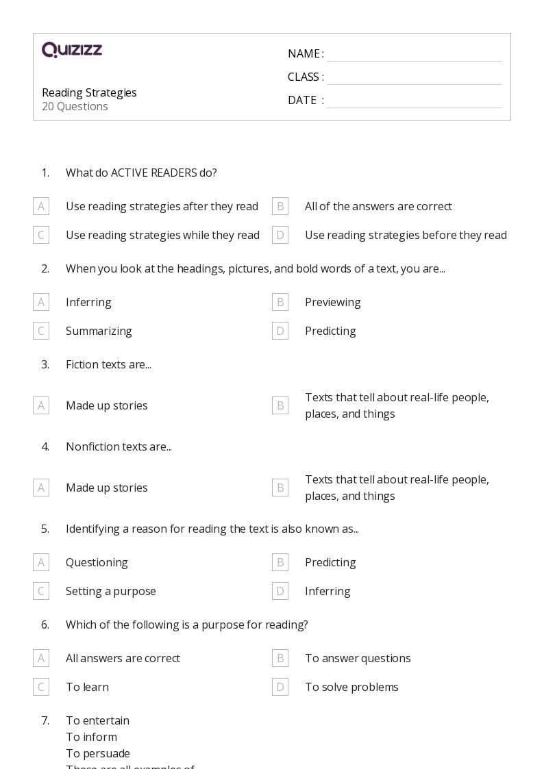 50+ Reading & Writing worksheets for 8th Grade on Quizizz Free & Printable