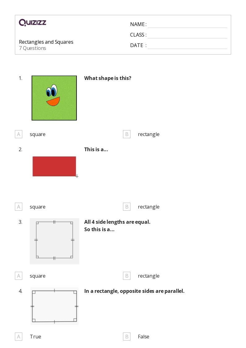 50+ Rectangles worksheets for 8th Class on Quizizz Free & Printable
