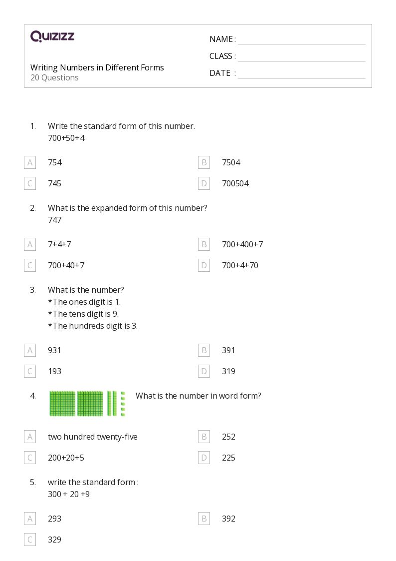 50+ Writing Numbers 0-10 worksheets for 2nd Grade on Quizizz | Free