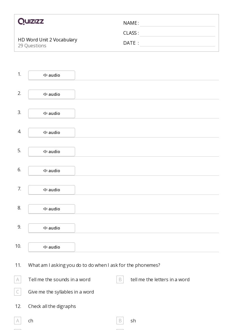 50+ Digraphs worksheets for 6th Grade on Quizizz Free & Printable