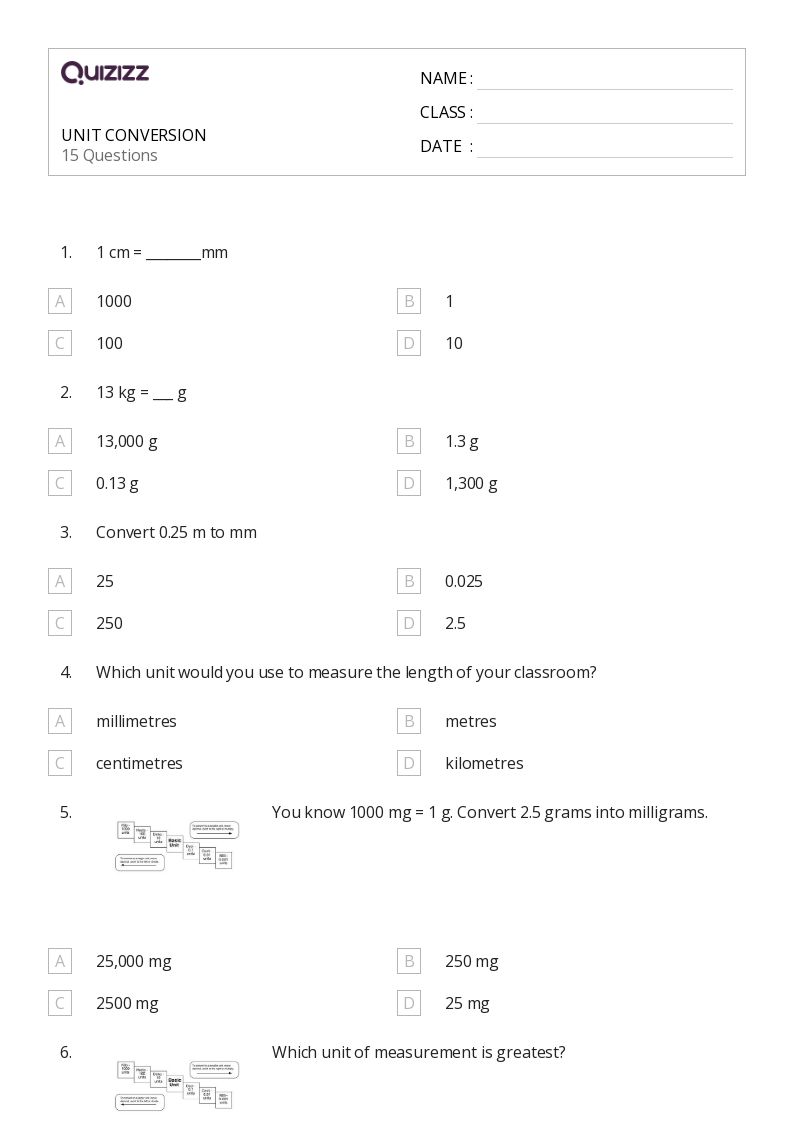 50+ Scale and Conversions worksheets for 2nd Class on Quizizz Free & Printable