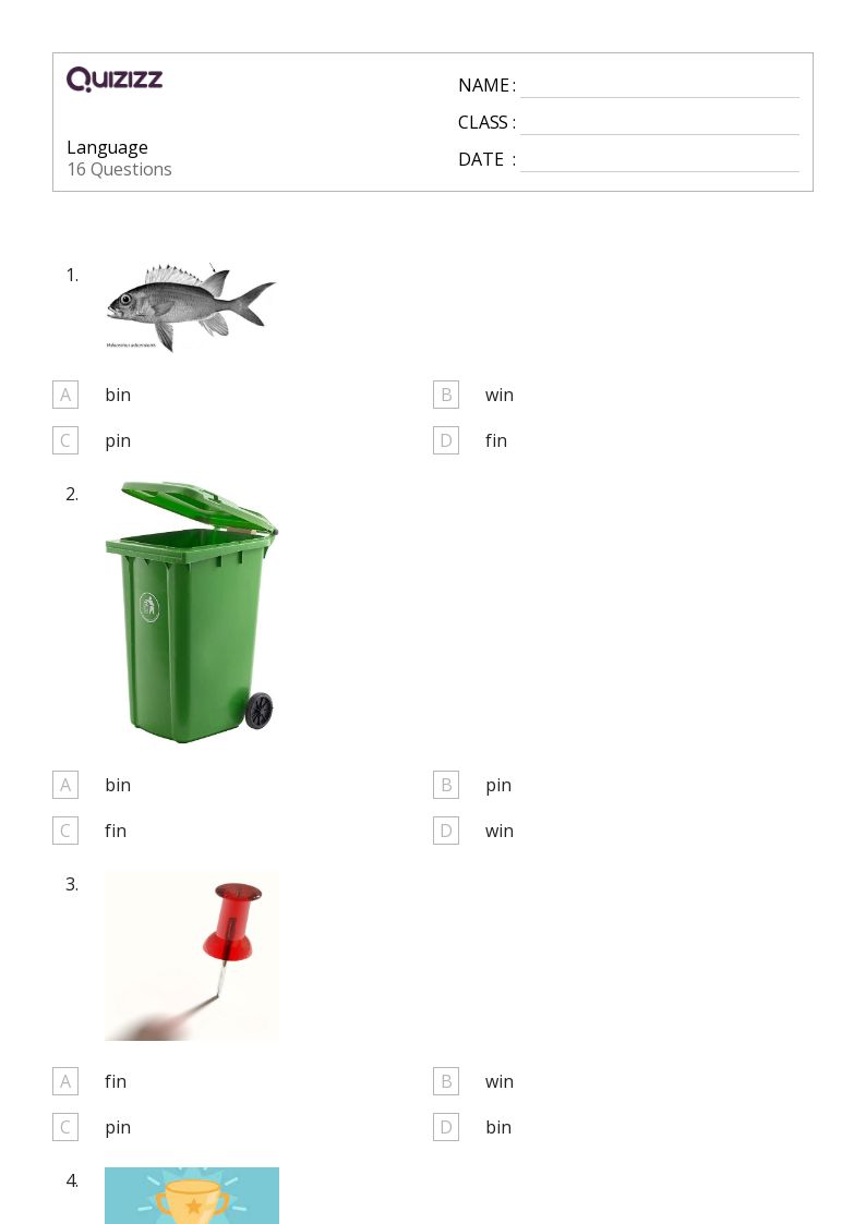 50+ Language worksheets for Kindergarten on Quizizz Free & Printable