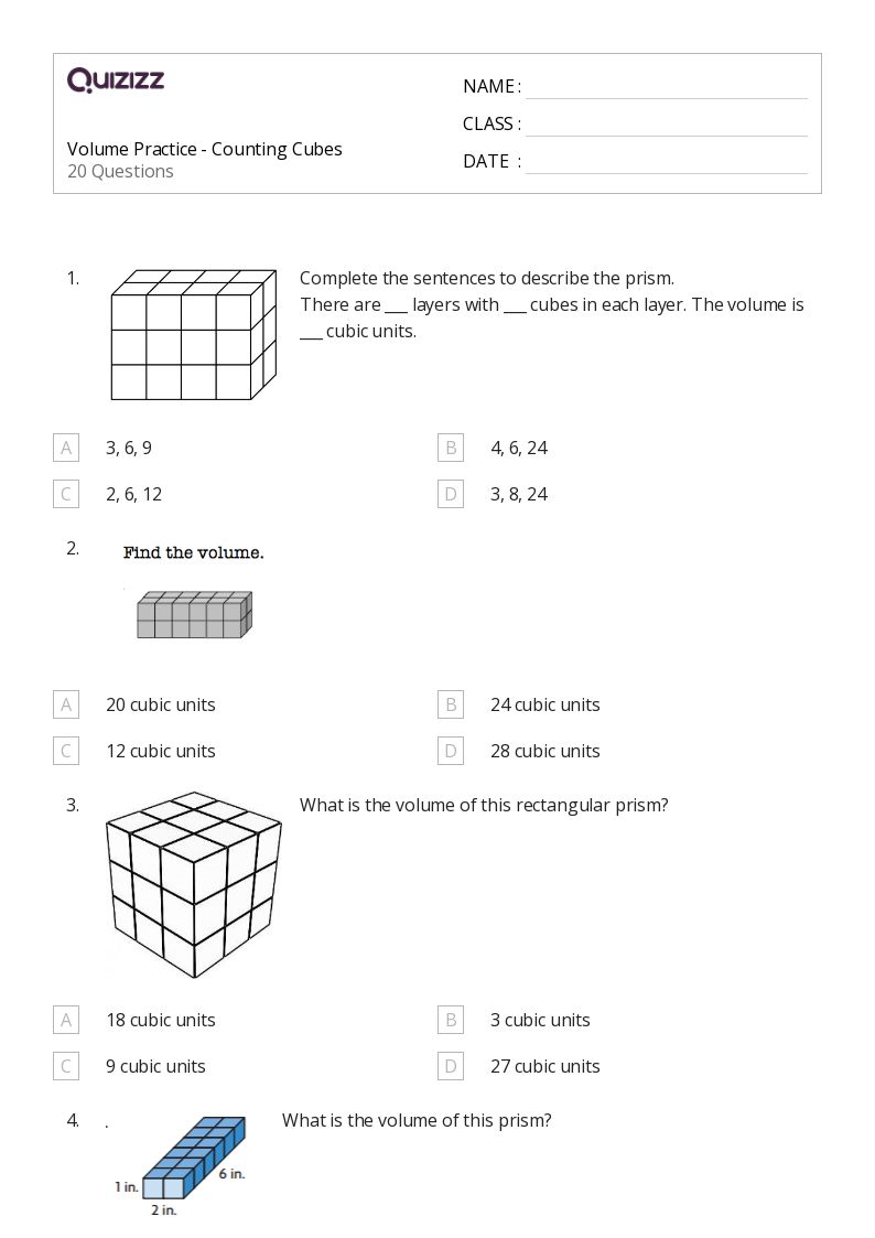 50+ Cubes worksheets for 5th Grade on Quizizz Free & Printable