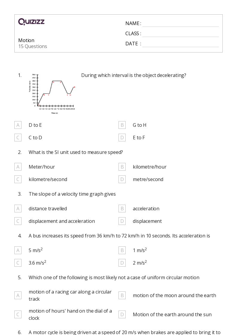 50+ simple harmonic motion worksheets for 9th Class on Quizizz Free & Printable