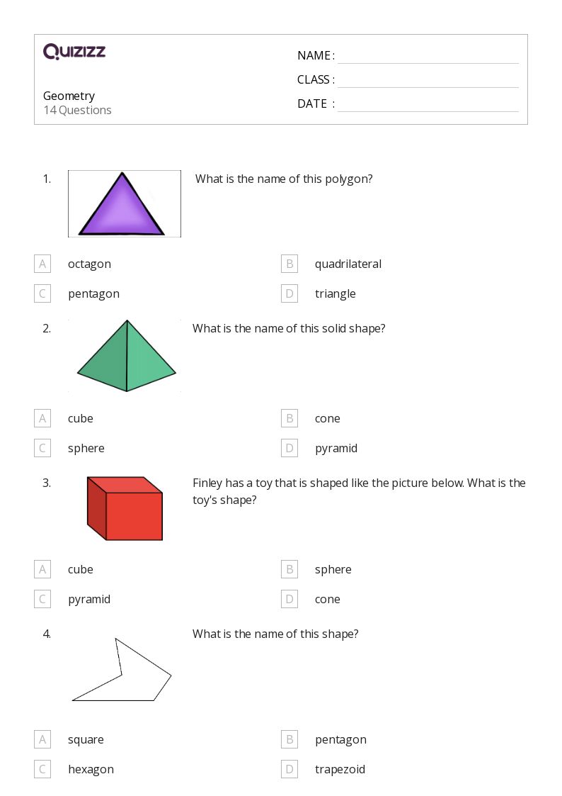 50+ Geometry worksheets for 2nd Class on Quizizz Free & Printable