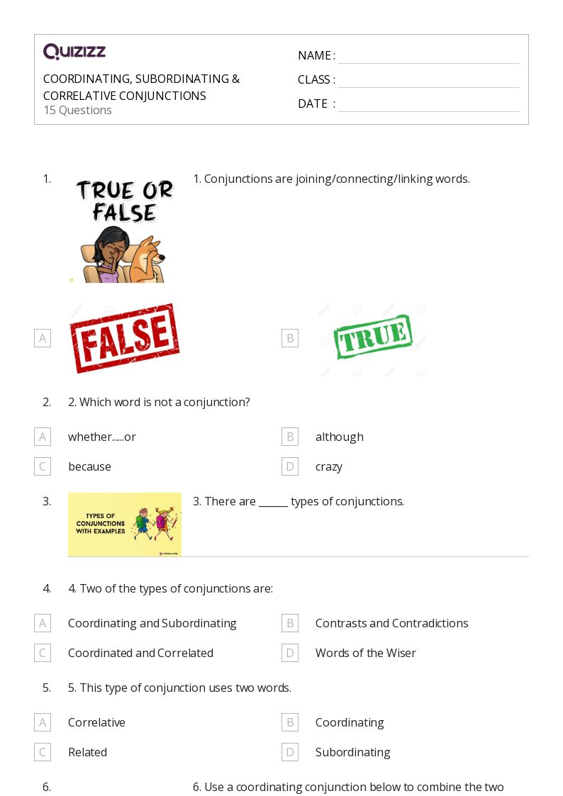 50+ Correlative Conjunctions worksheets on Quizizz Free & Printable
