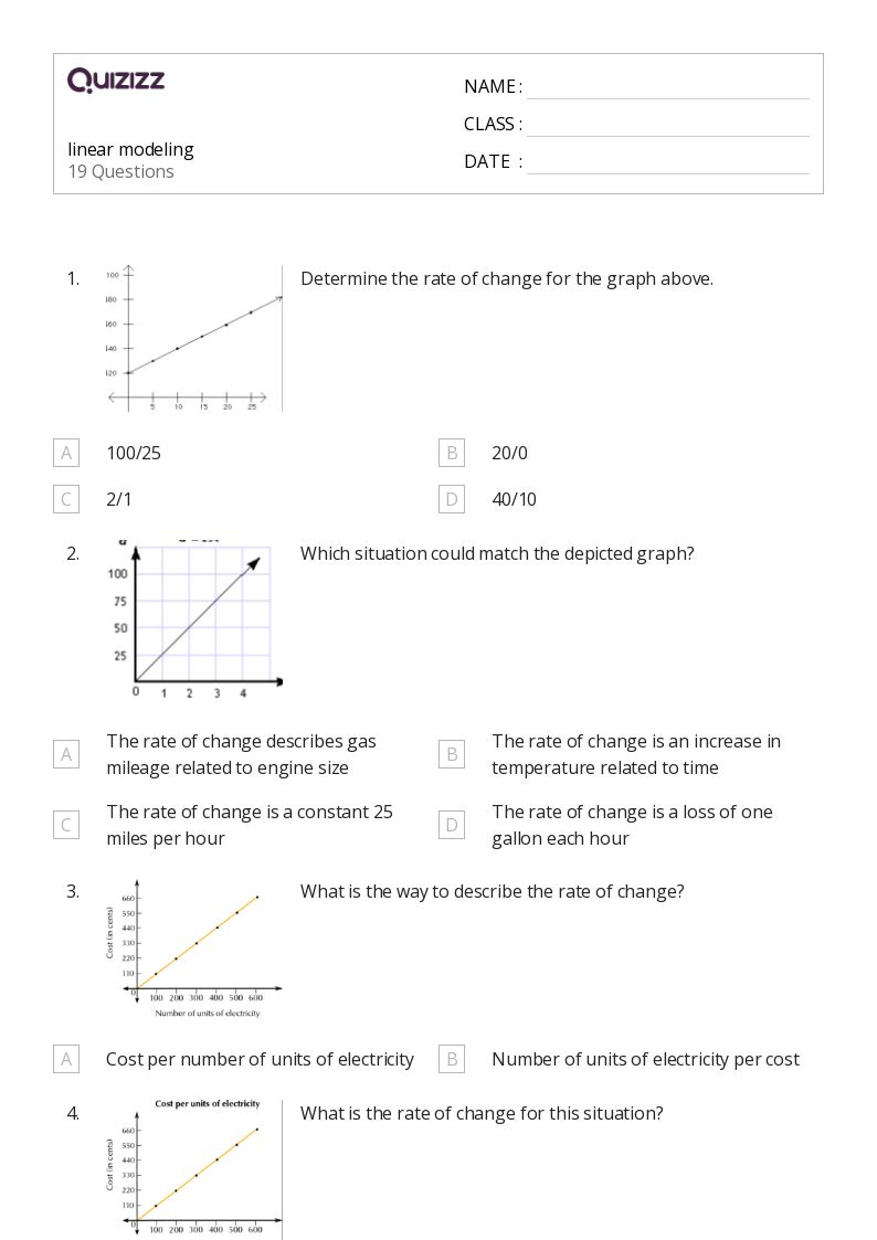50+ algebraic modeling worksheets for 12th Grade on Quizizz Free