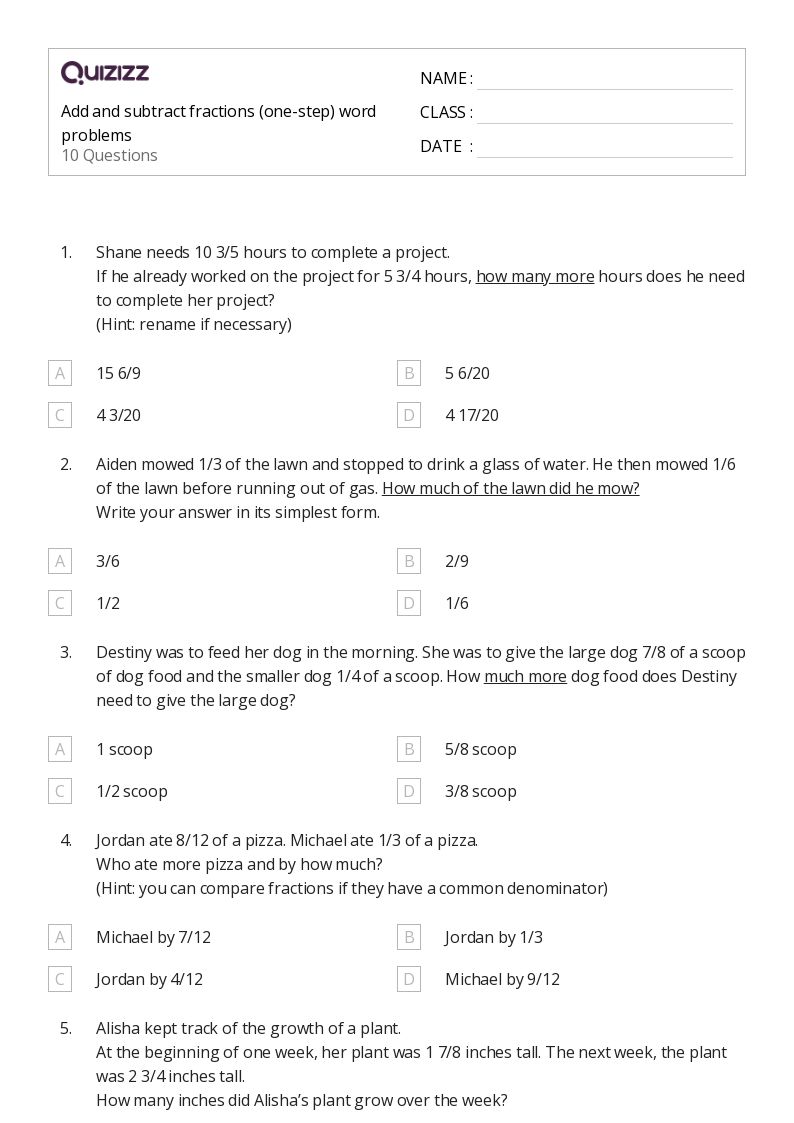 50+ Mixed Operation Word Problems worksheets for 6th Grade on Quizizz