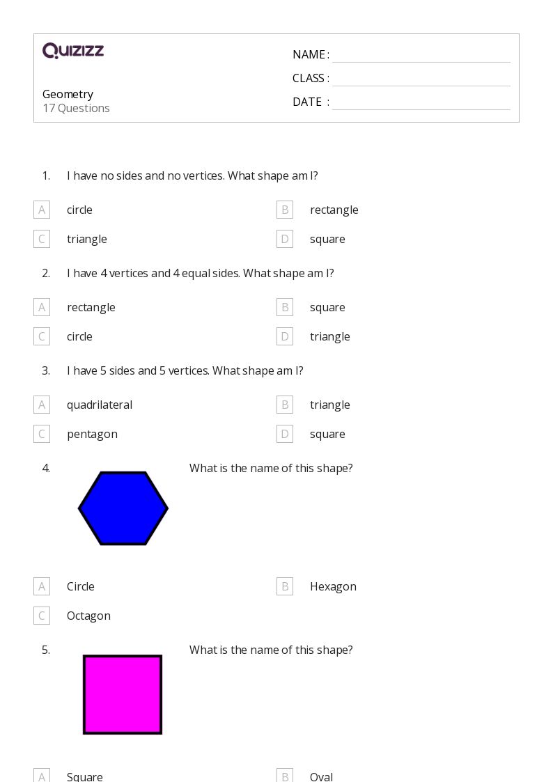 50+ Geometry worksheets on Quizizz Free & Printable