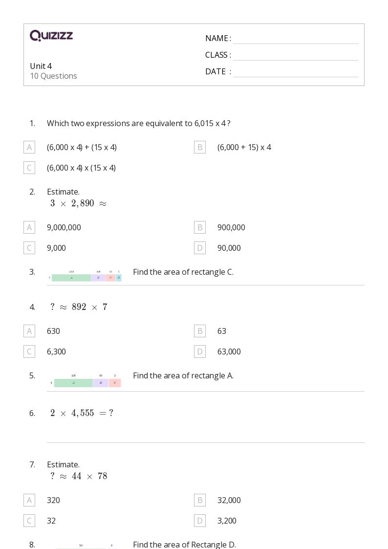 Printable Equivalent Expressions Worksheets | Quizizz