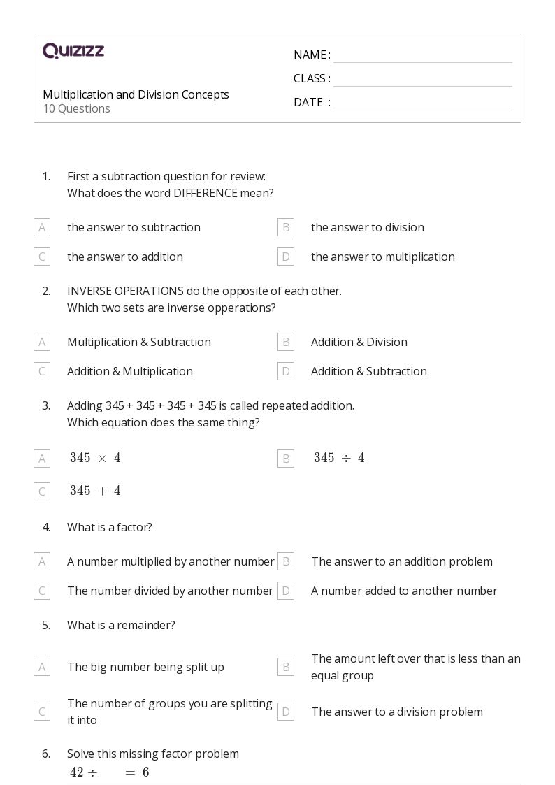 50+ Subtraction and Inverse Operations worksheets for 4th Grade on Quizizz Free & Printable