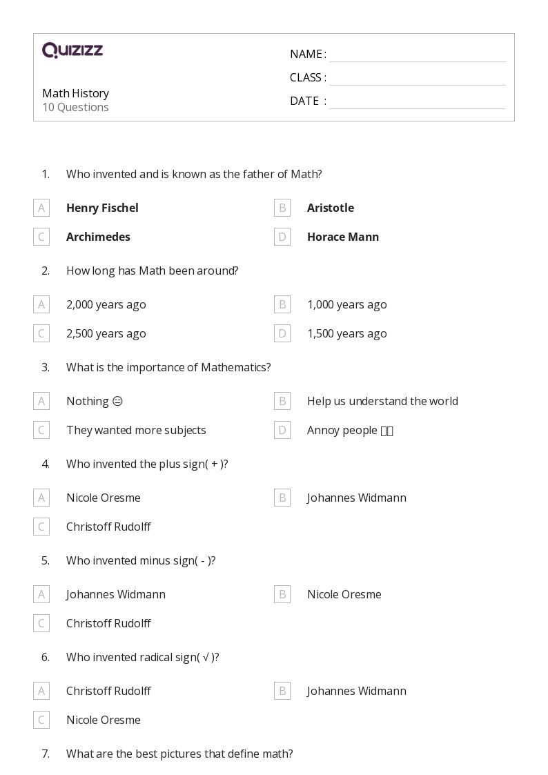 50+ U.S. History worksheets for 1st Grade on Quizizz Free & Printable