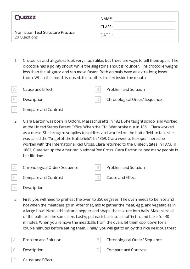 50+ Summarizing Nonfiction Texts worksheets for 7th Grade on Quizizz Free & Printable