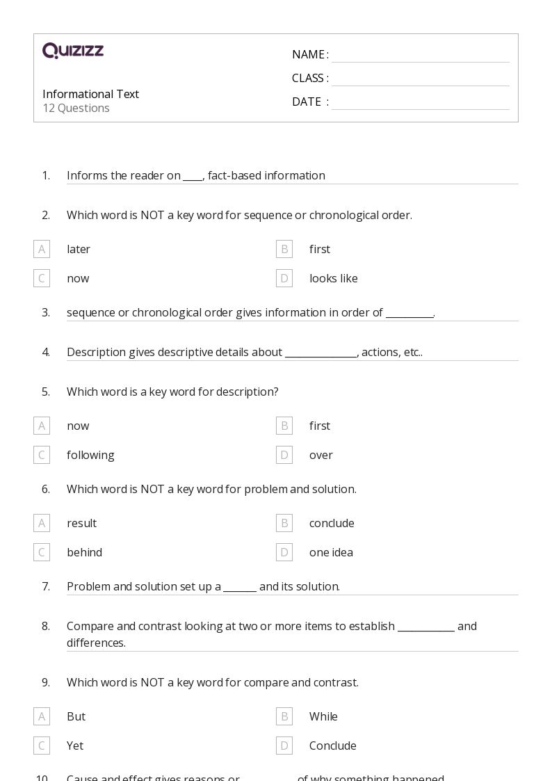 50+ Informational Writing worksheets for Grade 2 on Quizizz Free & Printable
