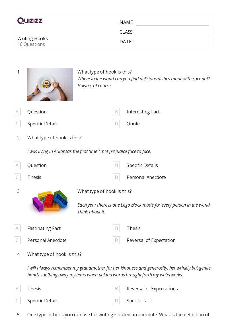 50+ Writing worksheets for 12th Grade on Quizizz Free & Printable