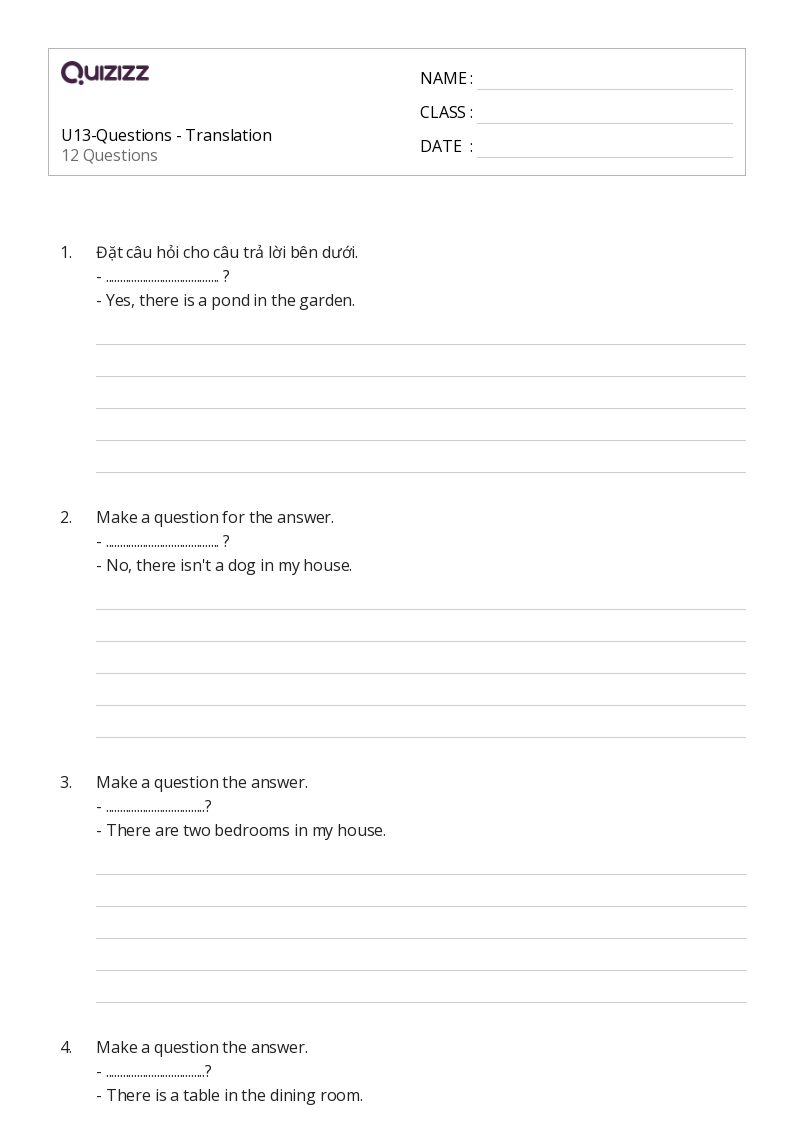50+ Translations worksheets for 3rd Class on Quizizz Free & Printable