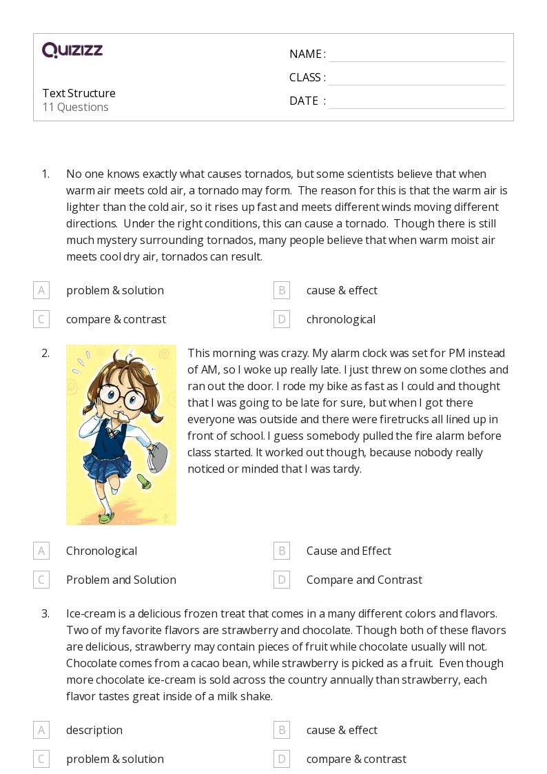 50+ Analyzing Text Structure worksheets for 4th Grade on Quizizz Free & Printable