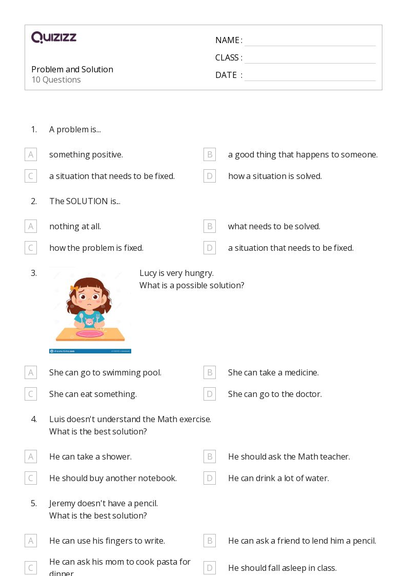 50+ Identifying Problems and Solutions in Reading worksheets on Quizizz Free & Printable