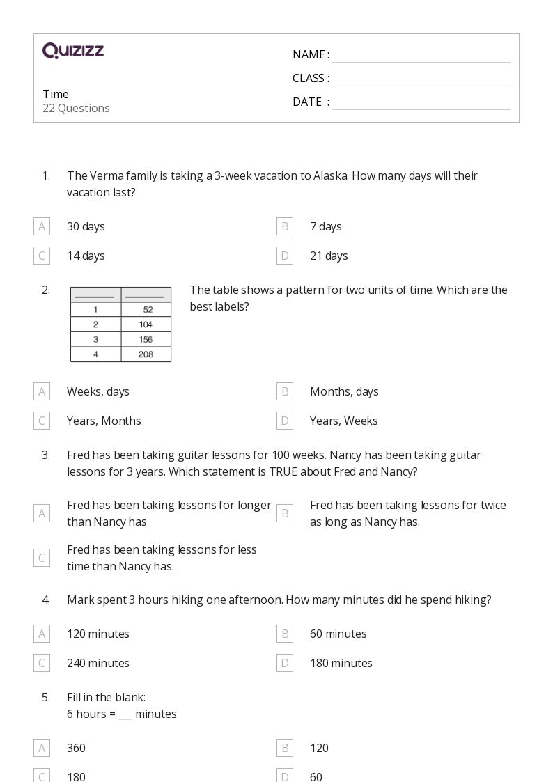 50+ Time to the Half Hour worksheets for 7th Class on Quizizz Free & Printable