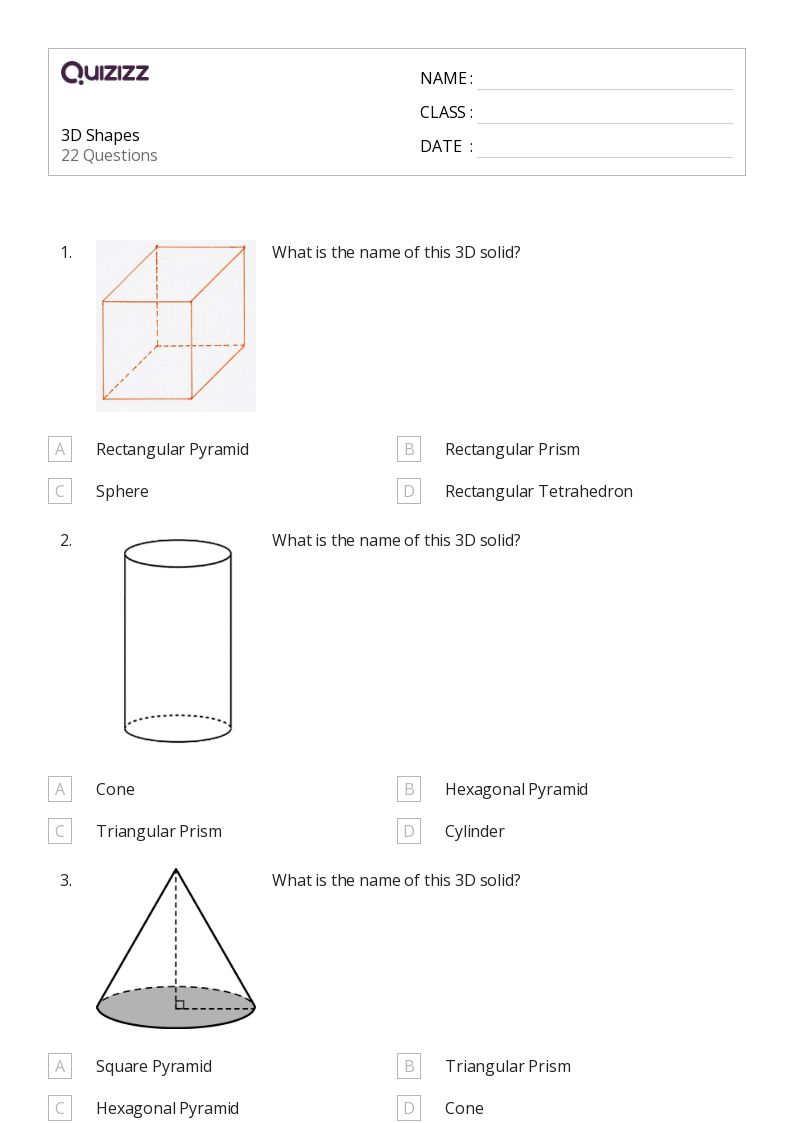 50+ Rectangular Prisms worksheets for Kindergarten on Quizizz Free
