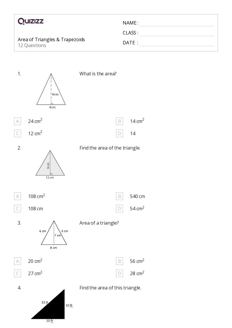 50+ Trapezoids worksheets for 7th Grade on Quizizz Free & Printable
