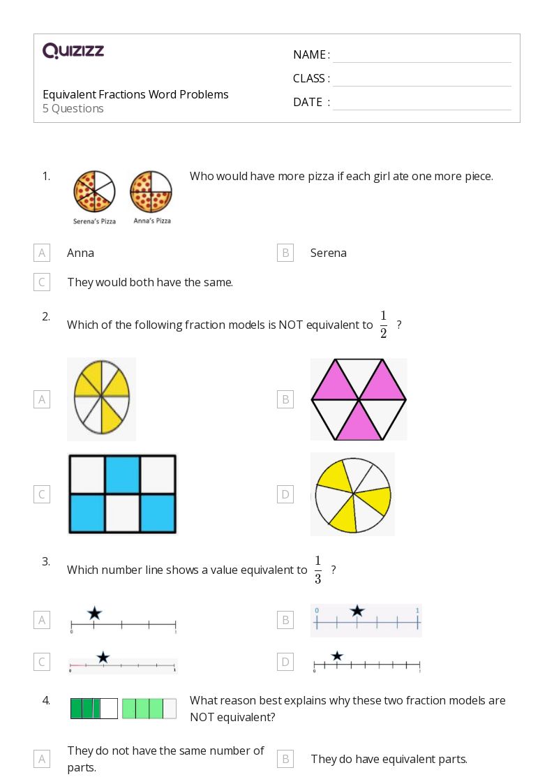 50+ Fraction Word Problems worksheets for 3rd Grade on Quizizz Free & Printable