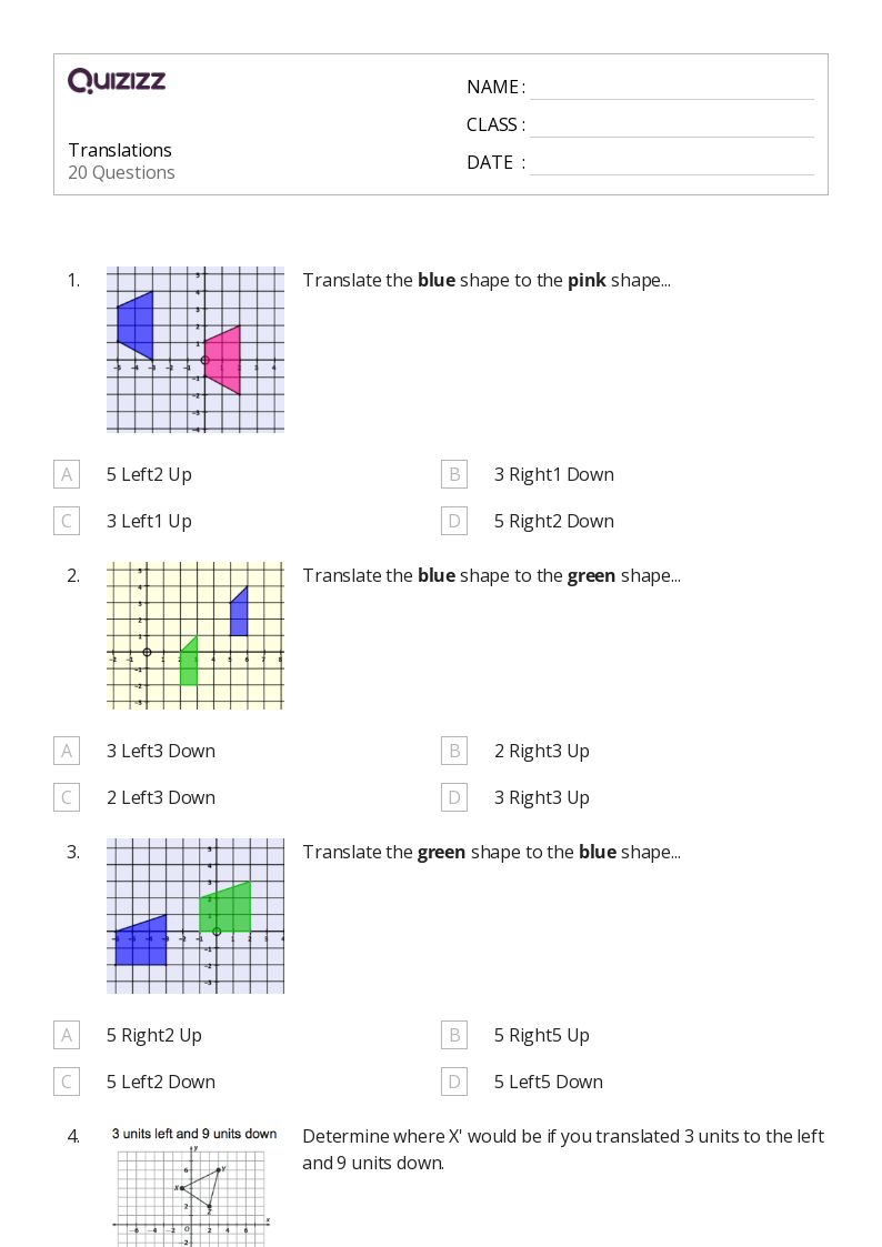 50+ Translations worksheets for 8th Grade on Quizizz | Free & Printable