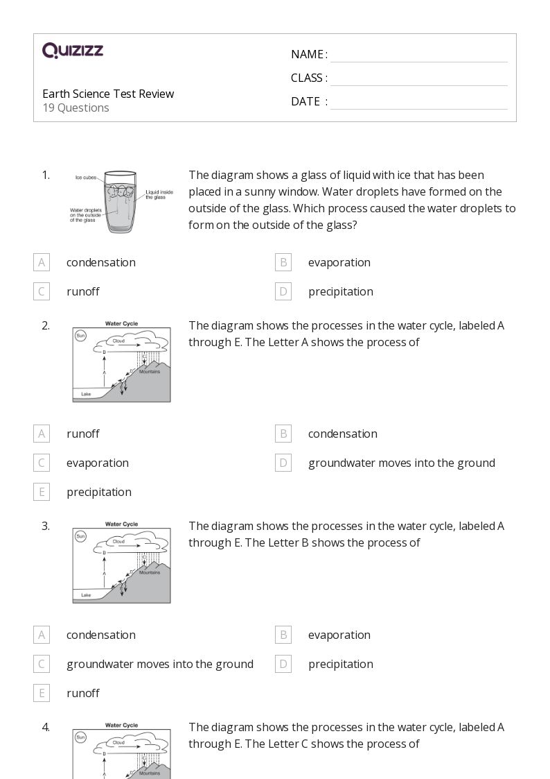 50+ Earth & Space Science worksheets on Quizizz Free & Printable