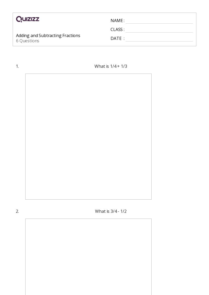 50+ Adding Fractions worksheets for 2nd Grade on Quizizz Free & Printable