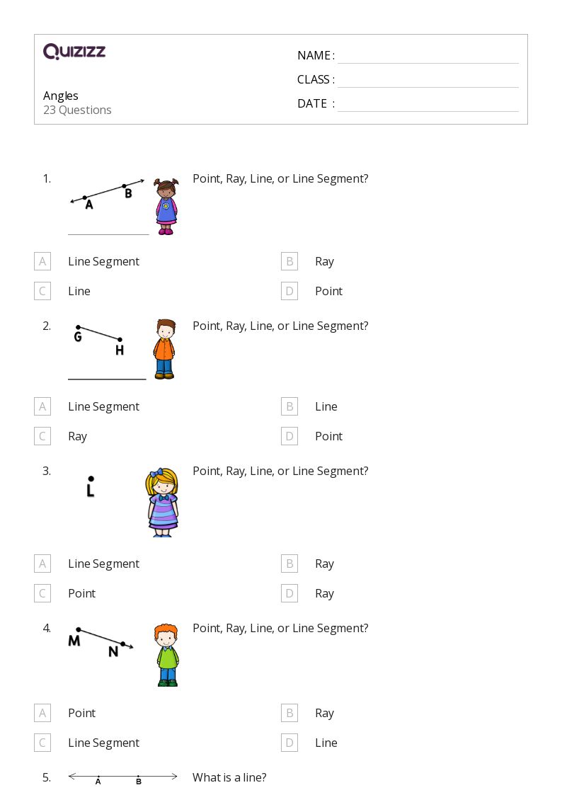 50+ Angles worksheets for 3rd Grade on Quizizz Free & Printable