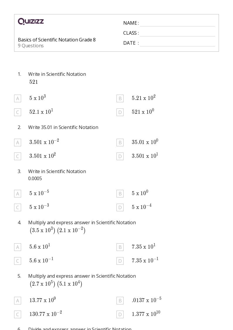 50+ sigma notation worksheets for 8th Grade on Quizizz Free & Printable