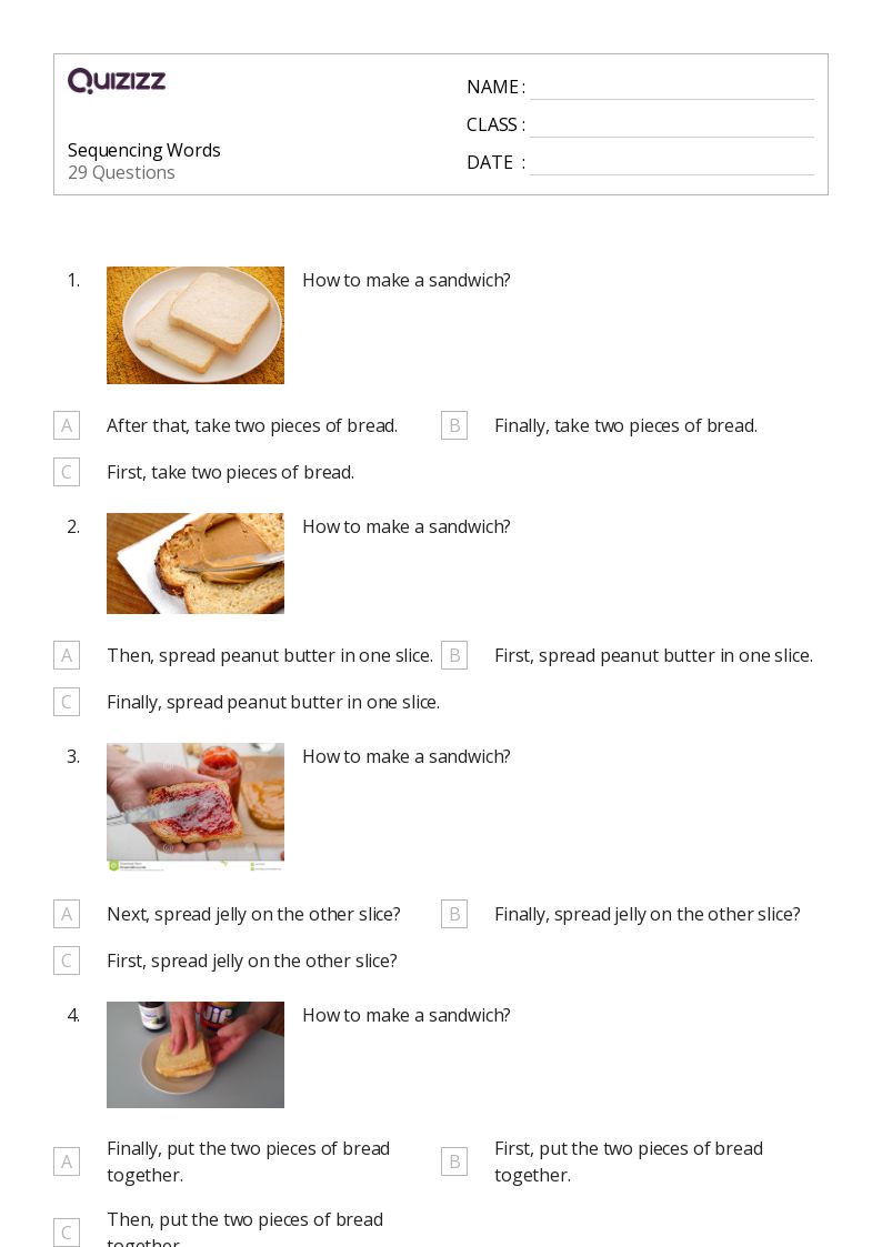 50+ Sequencing worksheets for 1st Grade on Quizizz | Free & Printable