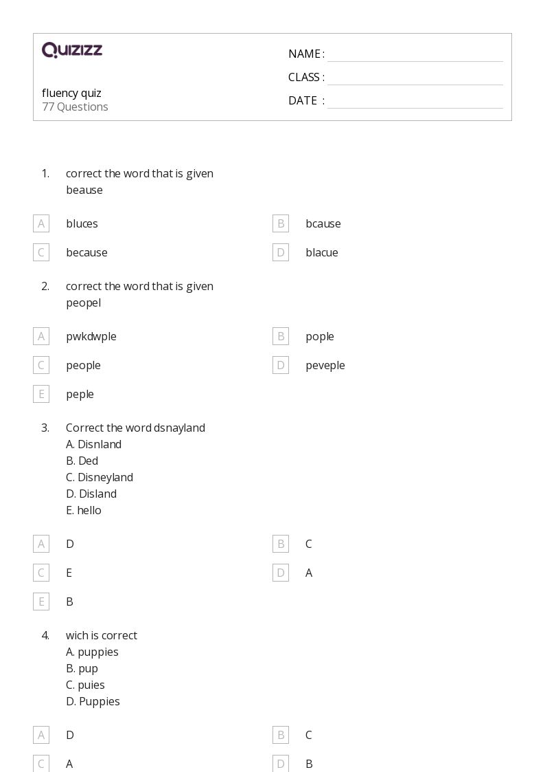 50+ Reading Fluency worksheets for 6th Grade on Quizizz Free & Printable