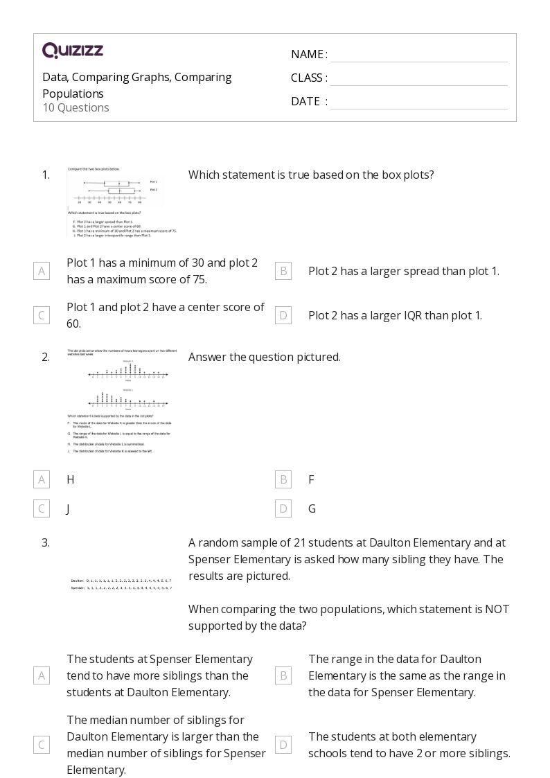 50+ Comparing Amount worksheets for 7th Year on Quizizz Free & Printable