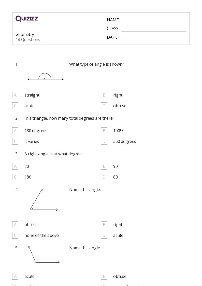 50+ Geometry worksheets for 4th Grade on Quizizz | Free & Printable