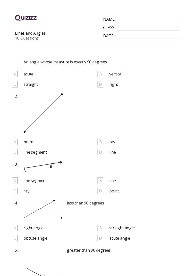 50+ Lines worksheets for 4th Grade on Quizizz Free & Printable