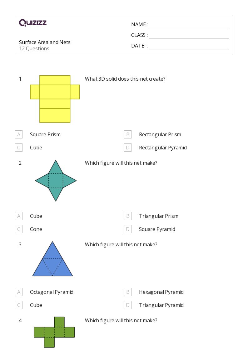 50+ Surface Area worksheets for 6th Year on Quizizz Free & Printable