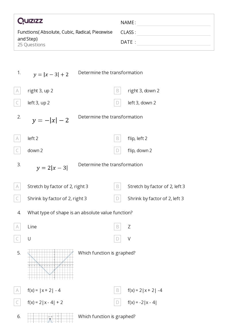 50+ radical equations and functions worksheets for 8th Grade on Quizizz
