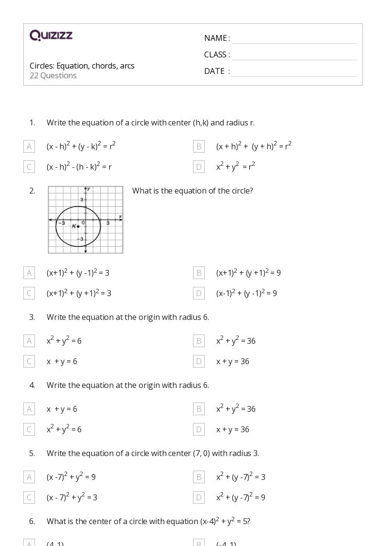 50+ arcs and chords worksheets on Quizizz | Free & Printable