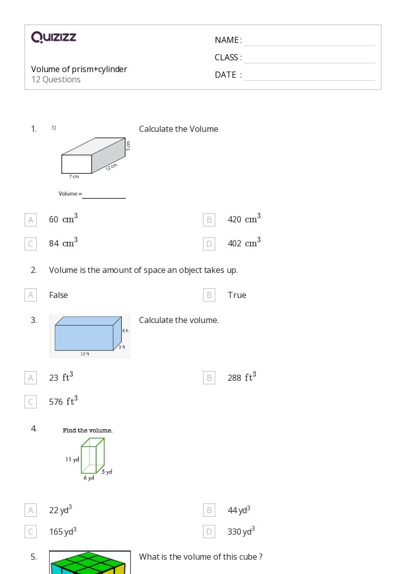 50+ units and measurement worksheets on Quizizz Free & Printable