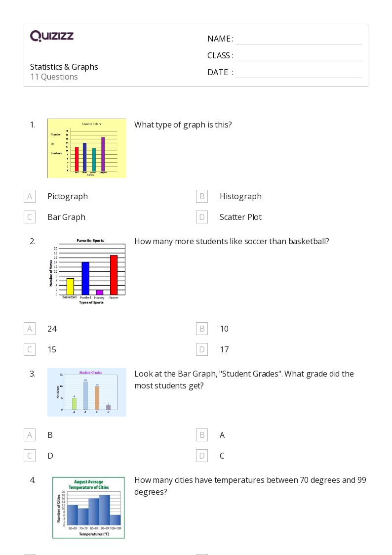 50+ Statistics worksheets for 5th Grade on Quizizz Free & Printable
