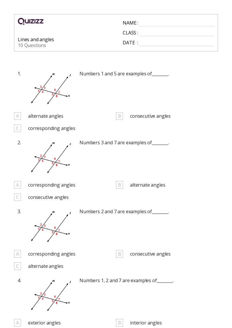 50+ Lines worksheets for 8th Class on Quizizz Free & Printable