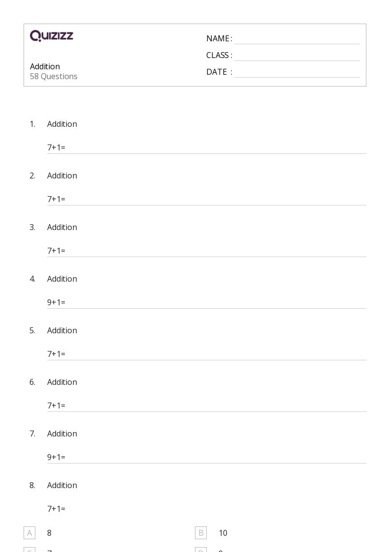 50+ Math worksheets for Kindergarten on Quizizz Free & Printable