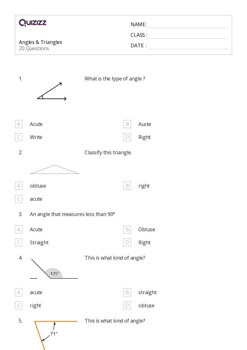 50+ Triangles worksheets for 5th Class on Quizizz Free & Printable