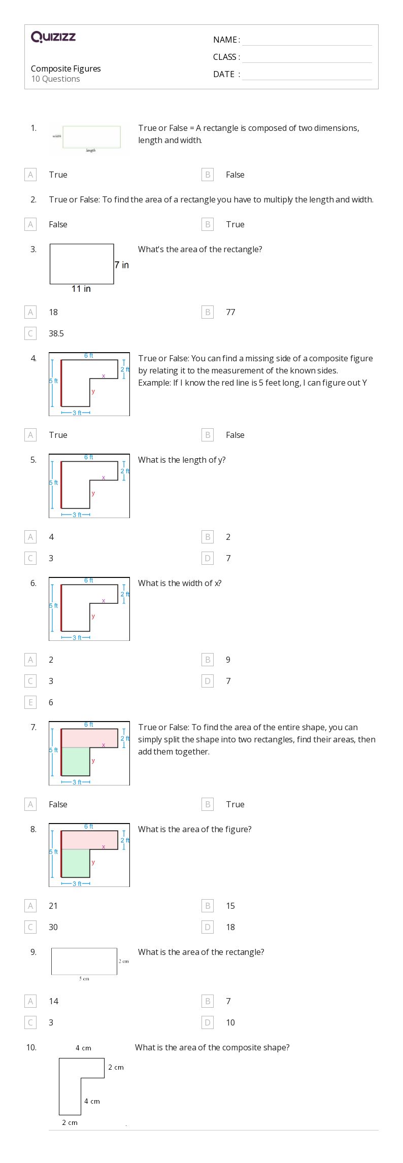 50+ Area of a Rectangle worksheets for 1st Year on Quizizz Free