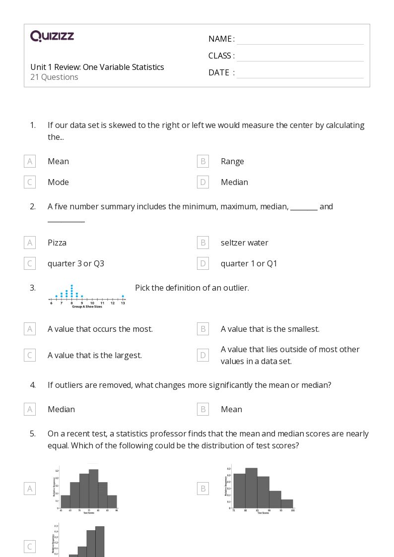 50+ quartiles worksheets for 10th Grade on Quizizz Free & Printable