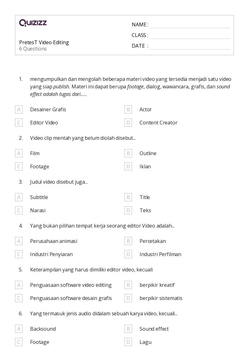 50+ Editing worksheets for 1st Class on Quizizz Free & Printable