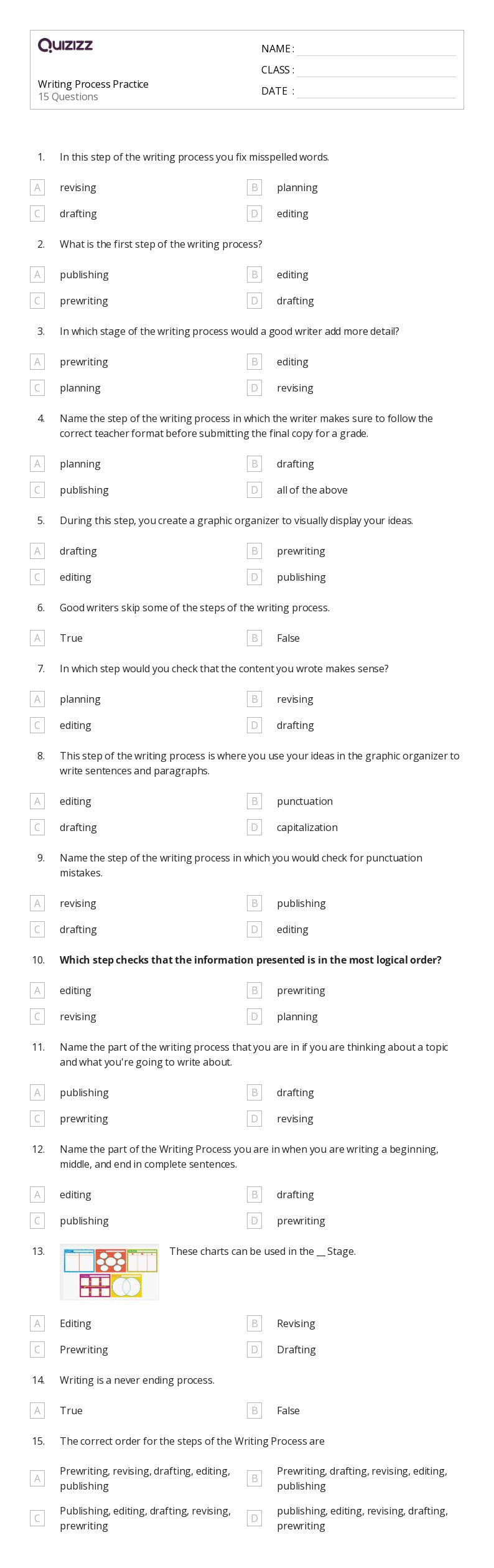 50+ Writing worksheets for 11th Grade on Quizizz Free & Printable