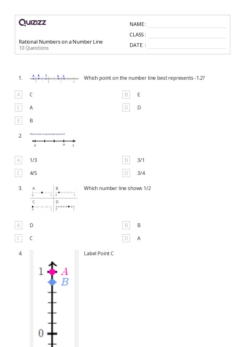 50+ Addition on a Number Line worksheets for 6th Grade on Quizizz Free & Printable