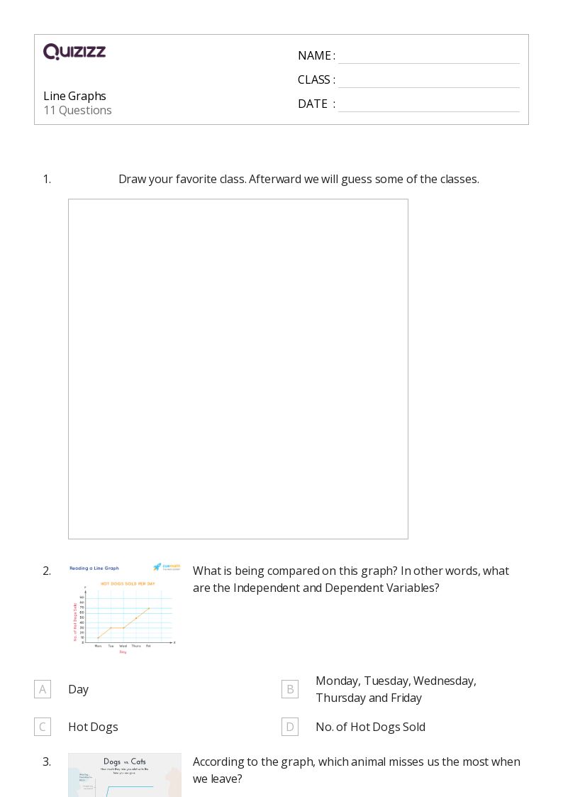 50+ Line Graphs worksheets for 6th Class on Quizizz Free & Printable